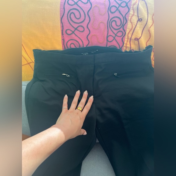 Zara black pants with split hem - Picture 3 of 5